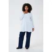 KAFFE CURVE Tunika Regular fit blue