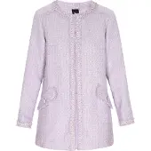 Dreimaster Mantel Mantel Damen heller Lavendel-Glitzer