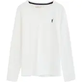 Polo Club Langärmliges T-Shirt weiß mit V-Ausschnitt und Rigby Go Stickerei