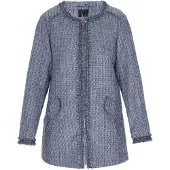 Dreimaster Mantel Mantel Damen Marine Glitzer