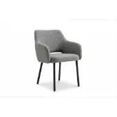 KAWOLA Gartenstuhl AMUR Outdoor Stoff grau
