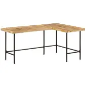 vidaXL Schreibtisch 165x110x77 cm Massivholz Mango und Eisen