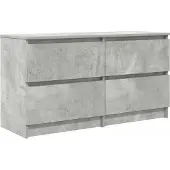 vidaXL TV-Schrank Betongrau 100x35x54 cm Holzwerkstoff