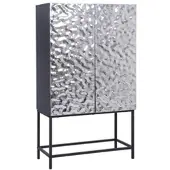 Momax Highboard Marlene Schwarz/Edelstahlfarben