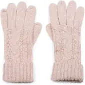 StyleBREAKER Strickhandschuhe "Strick Handschuhe mit Zopfmuster und Metallic Faden" 1 Stk.