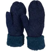 StyleBREAKER Fäustlinge "Strickhandschuhe Fäustlinge mit Rauten Muster und Fleece" 1 Stk.