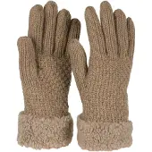 StyleBREAKER Strickhandschuhe "Strickhandschuhe mit Perlmuster und Fleece" 1 Stk.