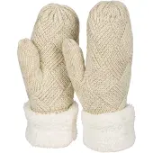 StyleBREAKER Fäustlinge "Strickhandschuhe Fäustlinge mit Rauten Muster und Fleece" 1 Stk.