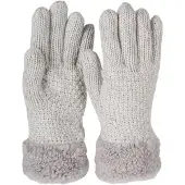 StyleBREAKER Strickhandschuhe "Strickhandschuhe mit Perlmuster und Fleece" 1 Stk.
