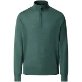 Hackett London für Herren. HM7000205 Ess Merino Hzip-Pullover mit Reißverschluss, olivgrün (XL), Lässig, Wolle, Klassisch