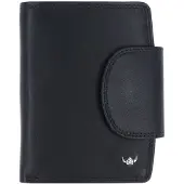 Golden Head Leder Geldbörse Polo RFID Protect Kombischeintasche mit Riegel 1439 Schwarz