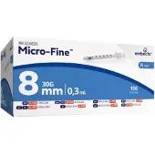 Embecta Micro-fine Insulinspritze U100 0,3x8 Mm 100 St