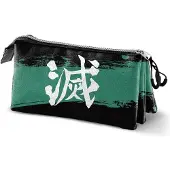 KARACTERMANIA Demon Slayer Sutoriku Triple Mäppchen Grün,Schwarz Mann Grün,Schwarz One Size