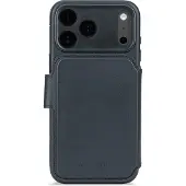 Decoded Apple iPhone 17 Pro Hülle - Echtes Leder - - 2 in 1 Case/Klapphülle - Dunkelblau
