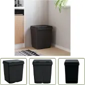 The Living Store Duo Mülleimer Anthrazit 2x25 L