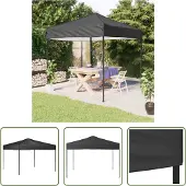 The Living Store Partyzelt Faltbar Anthrazit 3x3 m