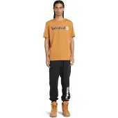 Timberland Linear Logo Short Sleeve Tee Medium Brown Größe: M | Bedruckte T-Shirts Outlet | Herren | Braun