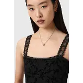 AllSaints Charli Flocked Body Black Größe: 8 | Lingerie-Shirts Outlet | Damen | Schwarz