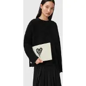 AllSaints Izzy Heart Clutch White Größe: OS | Clutches Outlet | Damen | Weiß