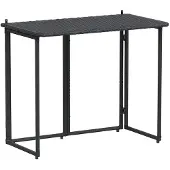 vidaXL Gartentisch Klappbar Schwarz 90x51x75 cm Poly Rattan