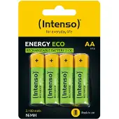 Intenso HR6 NiMH Energy Eco 2100mAh 4er Blister - Mignon (AA) - 2.100 mAh, Wiederaufladbarer Akku, AA, Nickel-Metallhydrid (NiMH), 1,2 V, 4 Stück(e), 2100 mAh