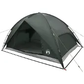 vidaXL Campingzelt mit Regenhaube wasserdicht Kuppel Olivegrün