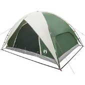 vidaXL Campingzelt mit Regenhaube wasserdicht 4 Personen Grün