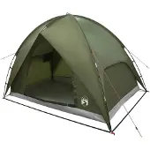 vidaXL Campingzelt mit Regenhaube wasserdicht Kuppel Olive Grün