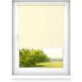 Time4blinds - Verdunklungsrollo ohne Bohren - Vanille - Links, 800x1900mm
