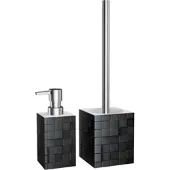 Sanilo Badezimmer Set Seifenspender und WC Bürste Cube