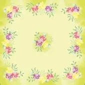 Duni Dunicel-Mitteldecke 84 x 84 cm Soft Tropics, 100 Stk/Krt (1 x 100 Stk)