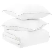 vidaXL Bettwäsche-Set mit Kissen 2 pcs Weiß Bambusfaser