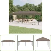 The Living Store Partyzelt Faltbar Taupe 3x6 m