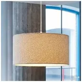 Home24 Pendelleuchte - Eisen / Textil - 1-flammig