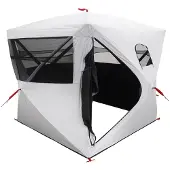 vidaXL Huntingzelt Weiß Blackout 2-Personen Polyester und Stahl