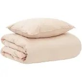 vidaXL Bettwäsche-Set Beige 137 x 200 cm Baumwolle, Kapok, Polyester
