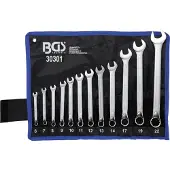 Bgs 30301 Maulringschlüssel-Set, Ringseite gekröpft, 6-22 mm, 12-tlg.