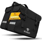 RADGEIST Doppel-Fahrradtasche I Doppel-Fahrradtasche für Gepäckträger 30L I Einfache Befestigung, Doppel-Fahrradtasche schwarz