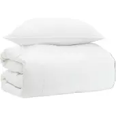 vidaXL Bettwäsche-Set Weiß 135 x 200 cm Baumwolle, Bambus, Polyester