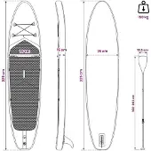 vidaXL Aufblasbares Stand-Up-Paddle-Board POSEIDON Grün PVC