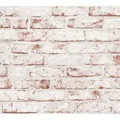 AS-Creation Tapete Vintage Brick in Weiß-Rot | Gr.: onesize