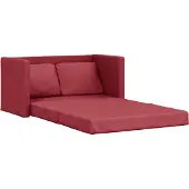 vidaXL Bodensofa mit Schlaffunktion Weinrot 112x174x55 cm Kunstleder