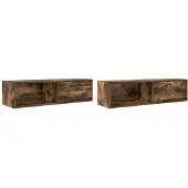 vidaXL TV-Schränke 2 Stk. Räuchereiche 100x31x25,5 cm Holzwerkstoff