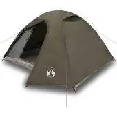vidaXL Kuppel-Campingzelt 3 Personen Braun Wasserdicht