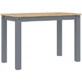 vidaXL Esstisch PANAMA Grau 112x60x75 cm Massivholz Kiefer