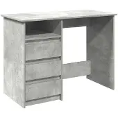 vidaXL Schreibtisch Betongrau 102x50x75 cm Holzwerkstoff
