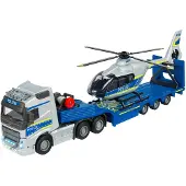 Simba Majorette Volvo Truck + Airbus Police Helicopter