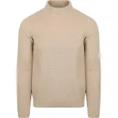 Suitable Rollkragenpullover Structure Melange Sand