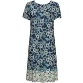 DW-Shop Viskose-Kleid, Druck blau, 52