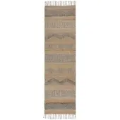 KADIMA DESIGN Naturfaser Teppich Jute Wolle Baumwolle handgewebt strukturiert Boho Ethno | 60x230cm
